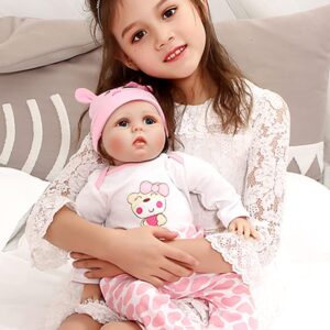 MAIHAO 22inch Lifelike Reborn Baby Dolls Girls Realistic Babies Cheap That Look Real Life Newborn Toddler for Kids Open Eyes