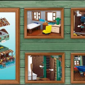 General Jim's Ship Repair Yard Fisherman's Harbor Town Series Street View Architecture 3281 Piece Detailed City Modular Building Block Bricks Model or Playset for Teens and Adults