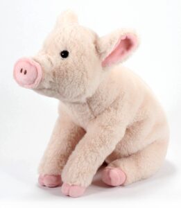 the petting zoo pig stuffed animal plushie, gifts for kids, wild onez farm animals, pig plush toy 12 inches