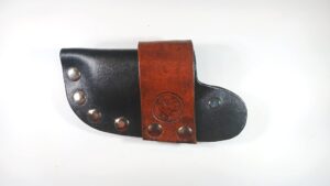 buck 110 quick-draw knife sheath - black/brown belt loop