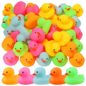 50 pack multicolor mini rubber duck bath toy colored little ducks