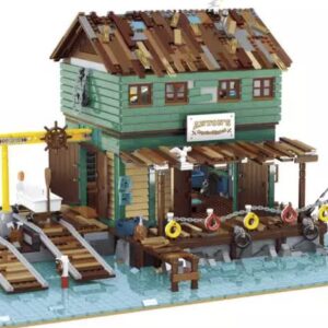 General Jim's Ship Repair Yard Fisherman's Harbor Town Series Street View Architecture 3281 Piece Detailed City Modular Building Block Bricks Model or Playset for Teens and Adults