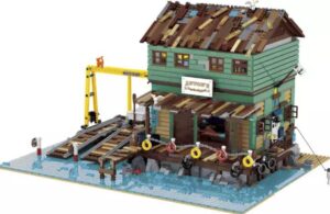 general jim's ship repair yard fisherman's harbor town series street view architecture 3281 piece detailed city modular building block bricks model or playset for teens and adults