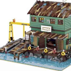 General Jim's Ship Repair Yard Fisherman's Harbor Town Series Street View Architecture 3281 Piece Detailed City Modular Building Block Bricks Model or Playset for Teens and Adults