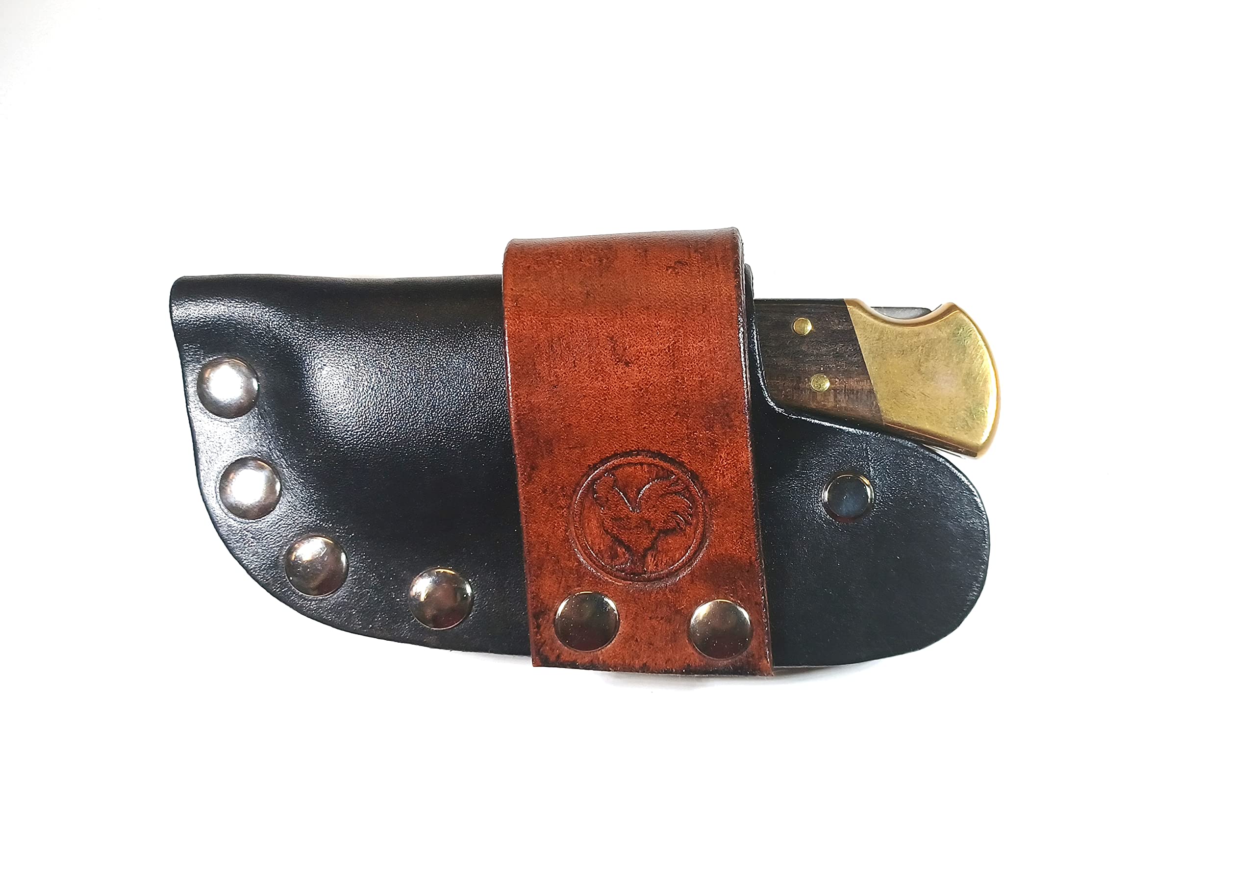 Buck 110 Quick-Draw Knife Sheath - Black/Brown Belt Loop