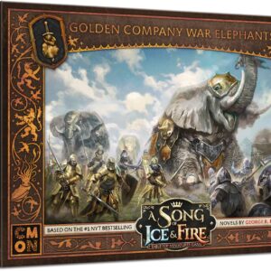 CMON A Song of Ice and Fire Tabletop Miniatures Game Golden Company Elephants Unit Box - Towering War Beasts of Westeros, Strategy Game for Adults, Ages 14+, 2+ Players, 45-60 Minute Playtime, Made