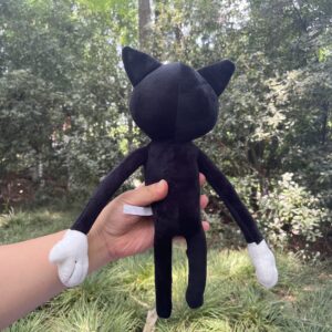 Dr.STONE Siren Head Plush Toys Limbs Movable Plush Toy Anime Black cat and Dog Doll Whistle Man Funny Doll，Plush Toys for Home Party Gift Birthday Gift(Black cat