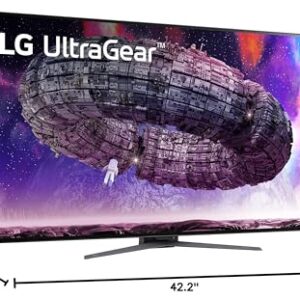 LG 48GQ900-B 48” Ultragear UHD OLED Gaming Monitor with Anti-Glare, 1.5M : 1 Contrast Ratio & DCI-P3 99% (Typ.) with HDR 10, .1ms (GtG) 120Hz Refresh Rate, HDMI 2.1,Black