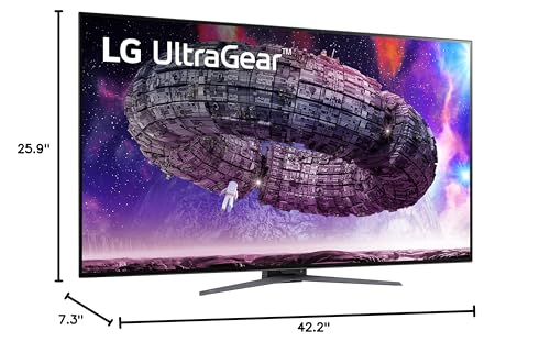 LG 48GQ900-B 48” Ultragear UHD OLED Gaming Monitor with Anti-Glare, 1.5M : 1 Contrast Ratio & DCI-P3 99% (Typ.) with HDR 10, .1ms (GtG) 120Hz Refresh Rate, HDMI 2.1,Black