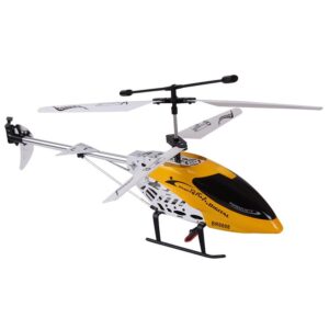 QAQQVQ RC Helicopter, Remote Control Helicopter with Gyro and LED Light 3 Channel Alloy Helicopter Remote Control for Kids for Beginners Boys Kids Teens and Toddler Birthday Gift