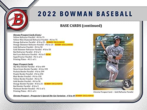 2022 Topps Bowman Baseball Trading Card Mega Box