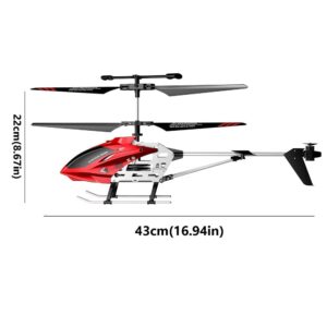 QAQQVQ 43cm Alloy Remote Control Helicopter, Aircraft with Altitude Hold, One Key Take Off/Landing, Gyro Stabilizer and High & LED Light for Indoor to Fly for Kids and Beginners