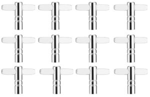 set of 12 silverline t-type drum keys - standard universal steel drum head tuning key set