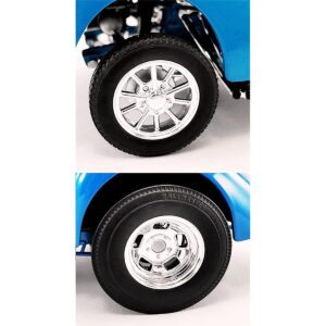 Show Chrome Gasser Wheels and Tires Set of 4 Pieces from 1940 Gasser for 1/18 Scale Models by Acme A1800921 W