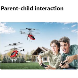 QAQQVQ 43cm Alloy Remote Control Helicopter, Aircraft with Altitude Hold, One Key Take Off/Landing, Gyro Stabilizer and High & LED Light for Indoor to Fly for Kids and Beginners