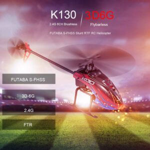 RC Helicopter 2.4G 6CH Brushless Motor RC Airplane 3D-6G Flybarless Compatible with Stunt Helicopter RTF Boy Girl Electric Toy Toy Electric Toy for Flight Enthusiasts