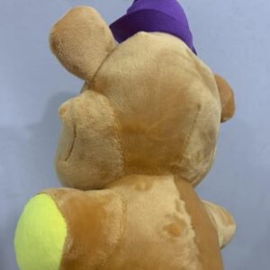 10in Purple Hat Golden Freddy Plushie - Soft Stuffed Bear Fazbear Freddie Toy