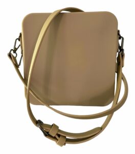 kalis crossbody girls purse - detachable shoulder strap - silky silicone seamless - small teen girls women bag - summer waterproof (khaki)