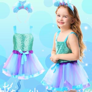 kuaima Girls Princess Dress up Trunk Set, Unicorn, Mermaid, Princess, Bride, Angel Pretend Play Costume Set for Toddlers Little Girls Ages 3-6 Years