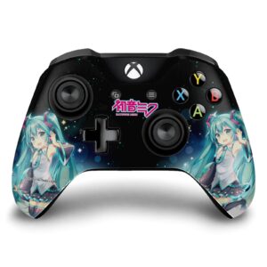 head case designs officially licensed hatsune miku night sky graphics matte vinyl sticker gaming skin decal cover compatible with xbox one s/x controller