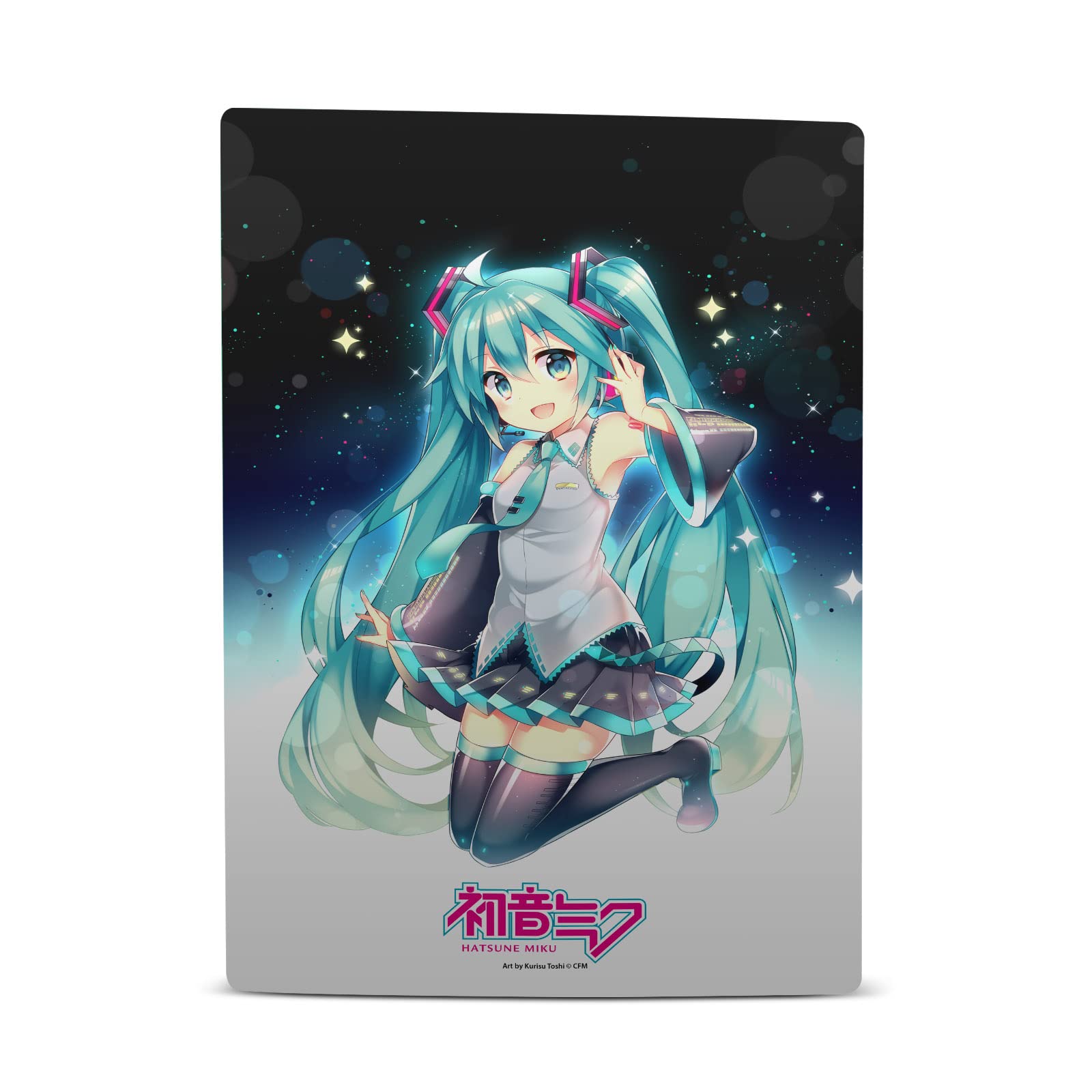 Head Case Designs Officially Licensed Hatsune Miku Night Sky Graphics Matte Vinyl Faceplate Sticker Gaming Skin Decal Cover Compatible With Sony PlayStation 5 PS5 Digital Edition Console