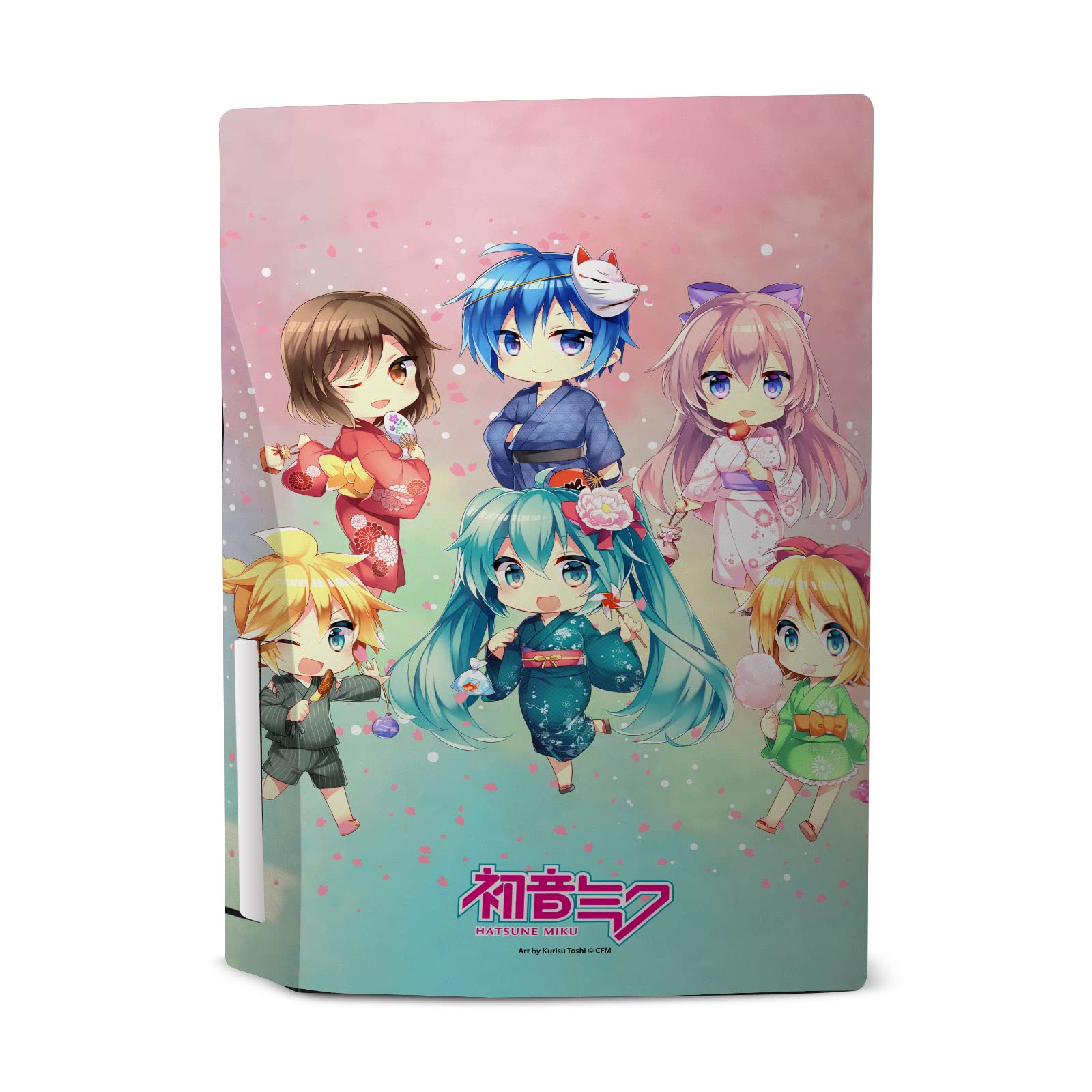 Head Case Designs Officially Licensed Hatsune Miku Characters Graphics Vinyl Faceplate Sticker Gaming Skin Decal Cover Compatible With Sony PlayStation 5 PS5 Disc Edition Console