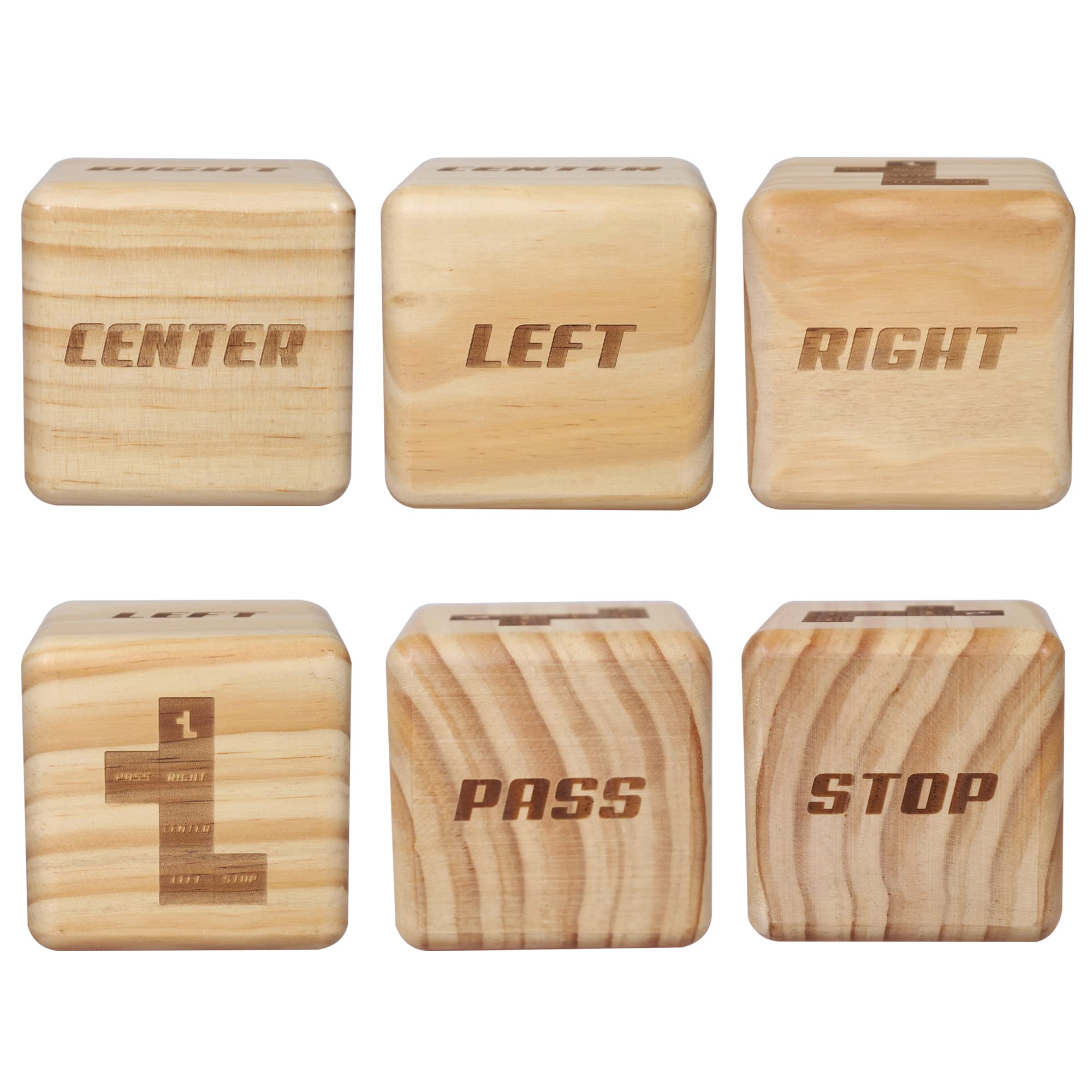 Nautical Beach Decor Giant Left Right Center Bonus Dice Game - Unique Bonus Special Sides for Traditional or Bonus Play with 24 Huge Chips & Carry Bag