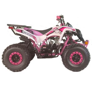 X-PRO 125cc ATV 4 Wheels Quad 125 ATV Quads, Big 19"/18"Tires! (Pink, Factory Package)