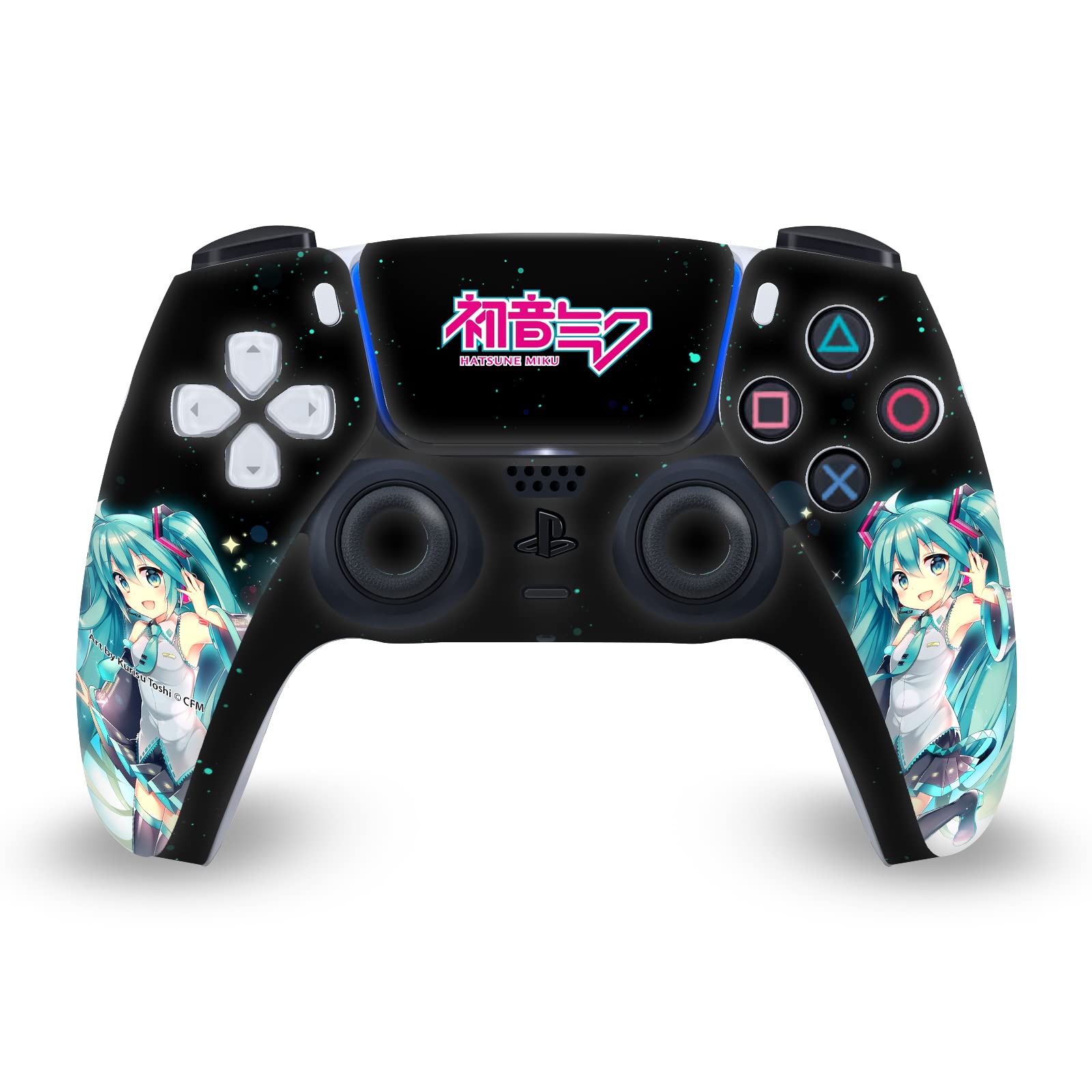 Head Case Designs Officially Licensed Hatsune Miku Night Sky Graphics Vinyl Faceplate Sticker Gaming Skin Decal Cover Compatible With Sony PlayStation 5 PS5 DualSense Controller