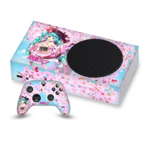 head case designs officially licensed hatsune miku sakura graphics matte vinyl sticker gaming skin decal cover compatible with xbox series s console and controller bundle