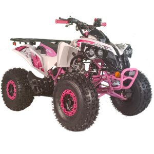 x-pro 125cc atv 4 wheels quad 125 atv quads, big 19"/18"tires! (pink, factory package)