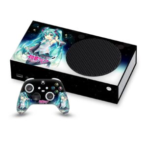 head case designs officially licensed hatsune miku night sky graphics vinyl sticker gaming skin decal cover compatible with xbox series s console and controller bundle