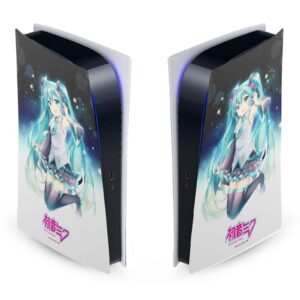 Head Case Designs Officially Licensed Hatsune Miku Night Sky Graphics Matte Vinyl Faceplate Sticker Gaming Skin Decal Cover Compatible With Sony PlayStation 5 PS5 Digital Edition Console