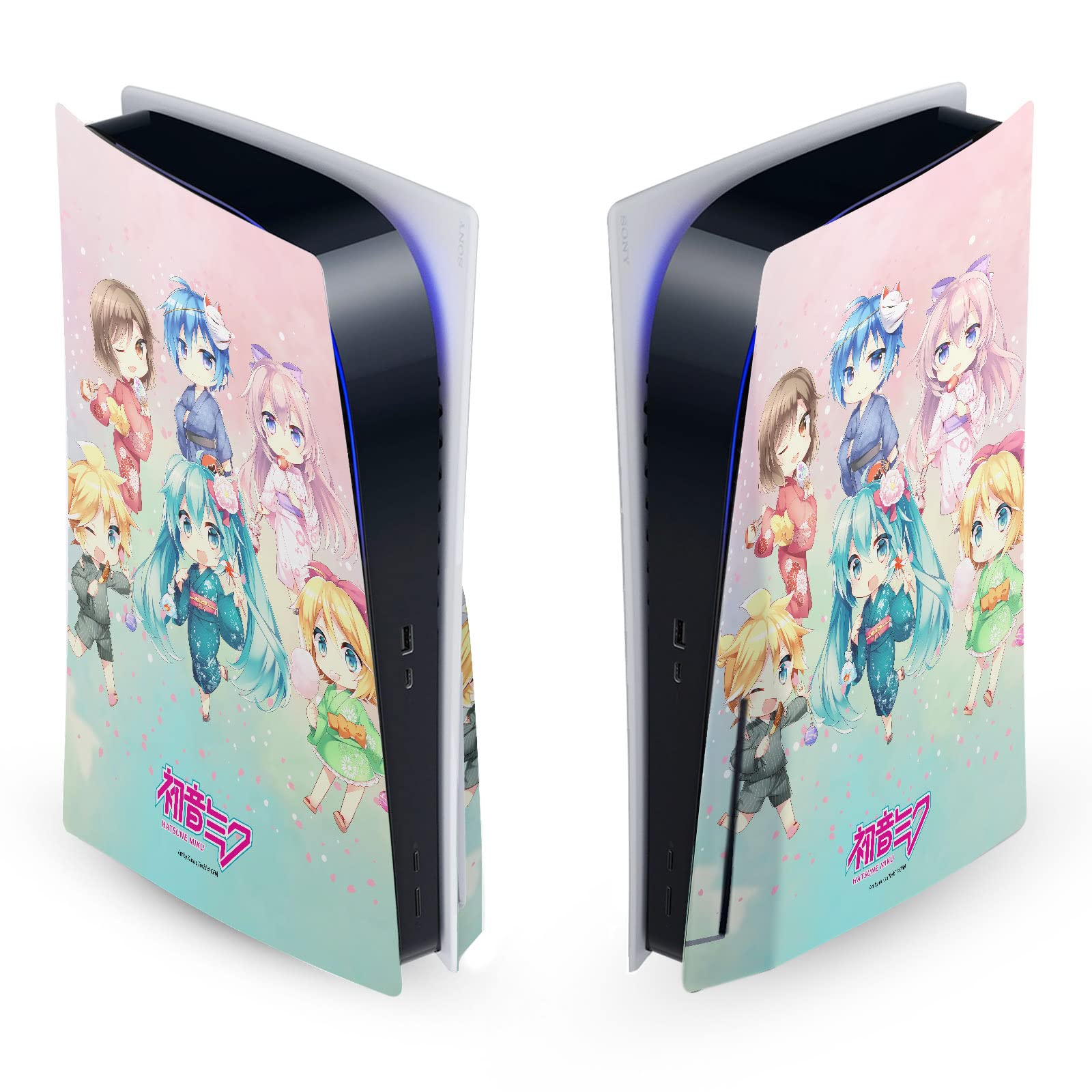 Head Case Designs Officially Licensed Hatsune Miku Characters Graphics Vinyl Faceplate Sticker Gaming Skin Decal Cover Compatible With Sony PlayStation 5 PS5 Disc Edition Console