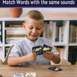 THE BAMBINO TREE WOWELs Phonics and Vowel Sounds Card Game - Learn to Read Kindergarten 1st 2nd Grade Learning - Short Vowel CVC Words and Long Vowel Matching Game 2-8 Players