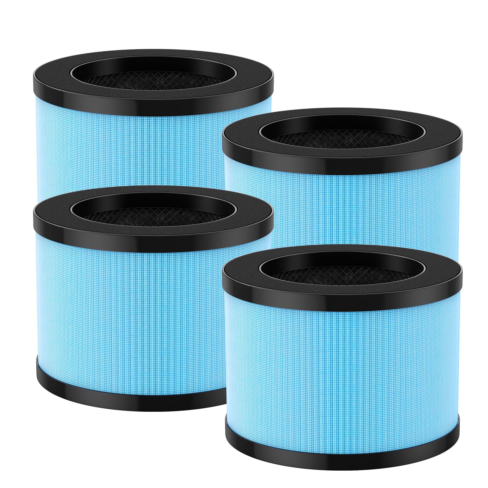 MK01 MK06 Air Filter Replacement Compatible with MK01 MK06, ToLife TZ-K1, Kloudi DH-JH01, POMORON MJ001H/MJ012H Air Purifier, 4 Pack