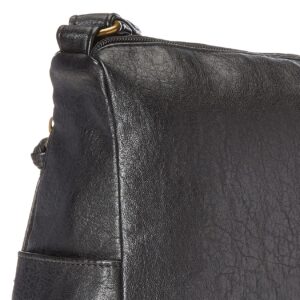 Bueno of California Smooth Faux Leather Shoulder, Black