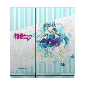 Head Case Designs Officially Licensed Hatsune Miku Stars And Rainbow Graphics Vinyl Sticker Gaming Skin Decal Cover Compatible With Sony PlayStation 4 PS4 Console and DualShock 4 Controller Bundle