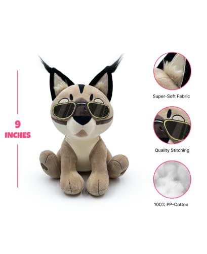 Youtooz Meme Big Floppa Plushie 9", Soft 100% PP-Cotton, Raise Your Floppa Meme Plushies, Based on Caracal Cat Species & Big Floppa Meme