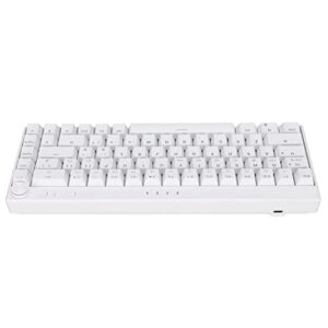 68 keys mechanical keyboard, n key rollover abs 1800mah battery white 68 keys mechanical keyboard for gaming for office for home(linear action switch)