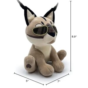 Youtooz Meme Big Floppa Plushie 9", Soft 100% PP-Cotton, Raise Your Floppa Meme Plushies, Based on Caracal Cat Species & Big Floppa Meme