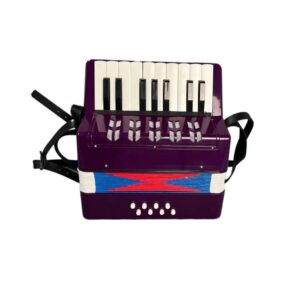 BORIYAM Accordion 17 Keys 8 Bass,Toys for Children and Adult Beginners, Accordion Instrument,Early Learning Enlightenment Instrument (Purple)