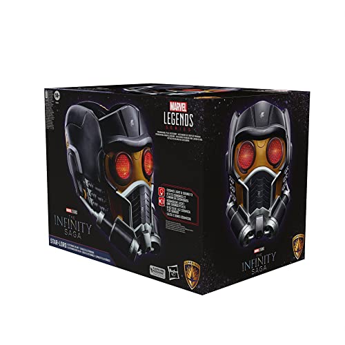 Marvel Legends Series Star-Lord Premium Electronic Roleplay Helmet with Light and Sound FX, Perfect for Adult Halloween Costume, Guardians of The Galaxy Adult Roleplay Gear