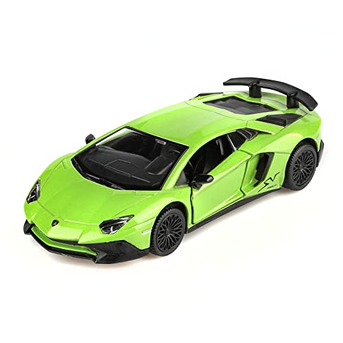 TOKAXI 1/36 Scale Lamborghini Aventador LP750-4 SV Diecast Cars Models,Pull Back Vehicles Toy Cars,Cars Gifts for Boys Girls (Green)