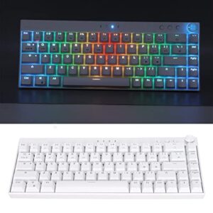 68 Keys Mechanical Keyboard, N Key Rollover ABS 1800mAh Battery White 68 Keys Mechanical Keyboard for Gaming for Office for Home(Linear Action Switch)