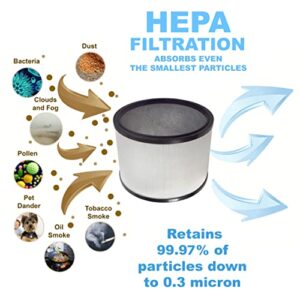 HQRP HEPA Filter compatible with Dyson Pure Cool Link Desk DP01 DP02 & Pure Hot+Cool HP01 HP02 Heater + Fan, 968125-03 EVO Filter Replacement