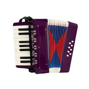 BORIYAM Accordion 17 Keys 8 Bass,Toys for Children and Adult Beginners, Accordion Instrument,Early Learning Enlightenment Instrument (Purple)