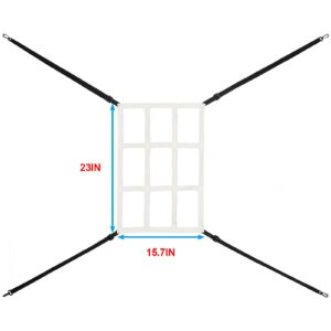 AOLIGEIJS Baseball Net Adjustable Strike Zone Target… (Strike Zone Pro, White)