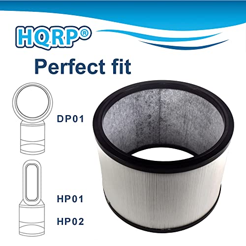 HQRP HEPA Filter compatible with Dyson Pure Cool Link Desk DP01 DP02 & Pure Hot+Cool HP01 HP02 Heater + Fan, 968125-03 EVO Filter Replacement