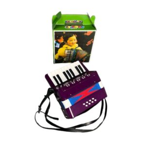 BORIYAM Accordion 17 Keys 8 Bass,Toys for Children and Adult Beginners, Accordion Instrument,Early Learning Enlightenment Instrument (Purple)